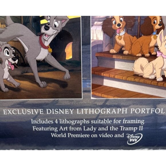 Walt Disney Lithograph Portfolio Lady & The Tramp II Scamps Adventure Exclusive - Picture 5 of 9